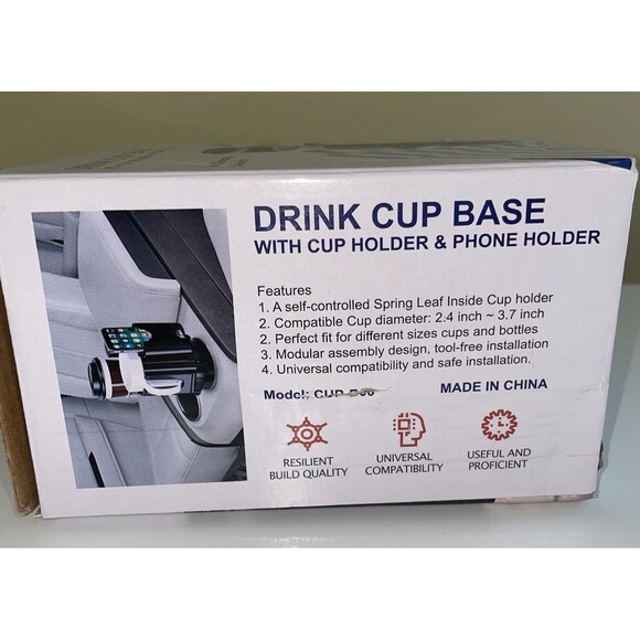 2 In 1 Car Cup Holder Expander Adjustable Base with Phone Holder Mount for Drink - Picture 4 of 4